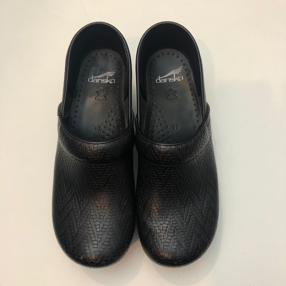 Dansko Professional' Woven Leather Clog Black 40